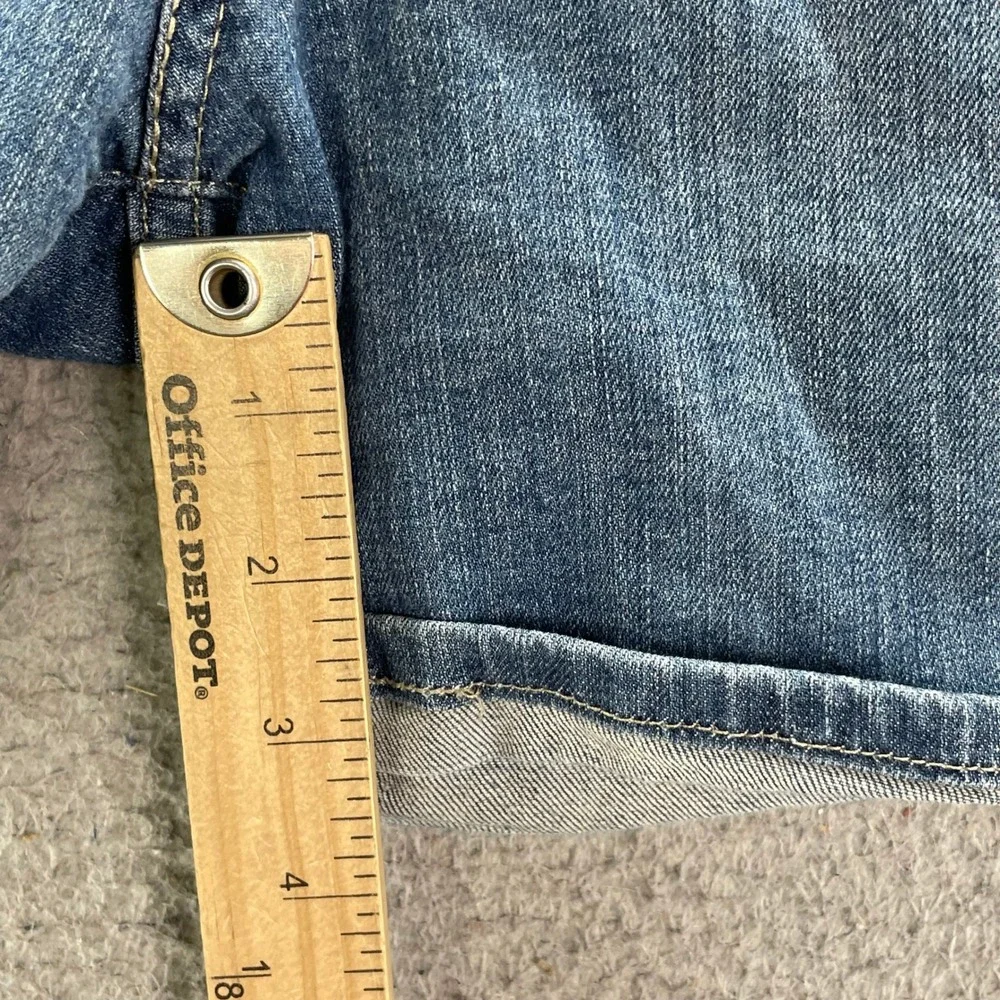 Denizen Denim Shorts‎ Womens 16 Blue Medium Wash Cuffed Mid Rise Casual Academia